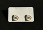Geometric Enamel Triangle Stud Earrings.