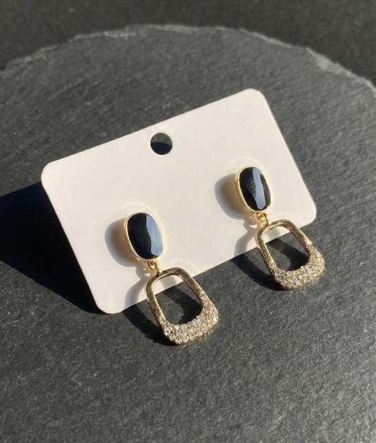 Black Gold Radiance Earrings