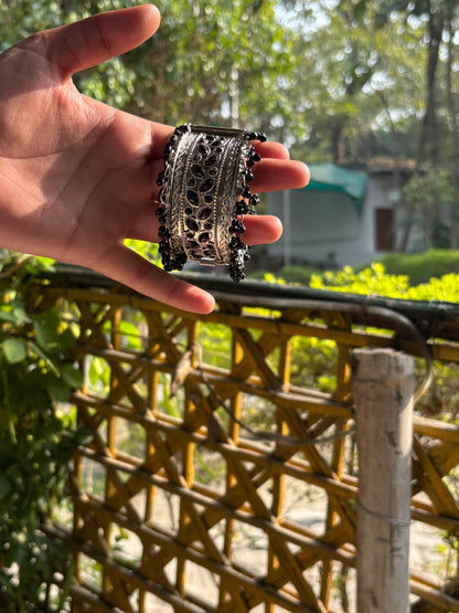 German Silver like Oxidized Cuff freesize Bracelet